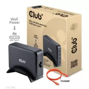 Club3D Potovalni polnilec 240W, tehnologija GaN, 4xUSB-C, podpora PPS   PD 3.1