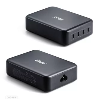 Club3D Potovalni polnilec 240W, tehnologija GaN, 4xUSB-C, podpora PPS   PD 3.1