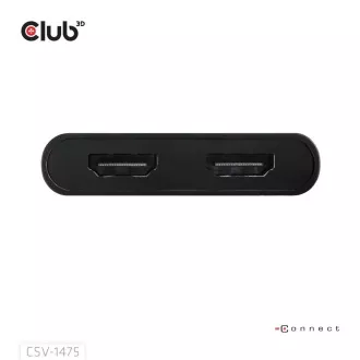 Club3D Video vozlišče USB-C/A na 2xHDMI 2.0, dvojni monitor, 4K60Hz (M/F)