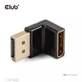 Club3D adapter DisplayPort na DisplayPort 1.4, 4K120Hz, 8K30Hz, 90°