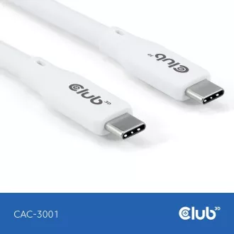 Club3D kabel USB-C 4.0, 20 Gb/s, 4K60Hz, PD 240W, 2 m, bel