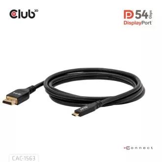Club3D dvosmerni kabel USB-C na DisplayPort 2.1 DP54, 8K120Hz, 4K480Hz, 2 m