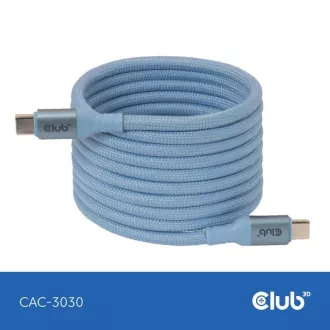 Club3D Magnetni kabel USB-C, 240W PD3.1, 480 Mb/s, 2 m, modri