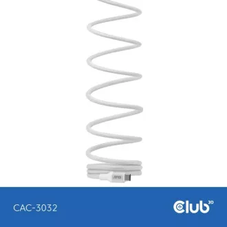 Club3D Magnetni kabel USB-C, 240W PD3.1, 480 Mb/s, 2 m, bel