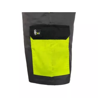 Kratke hlače CXS PHOENIX ZEFYROS, moške, sivo-rumene barve, velikost 50