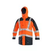 Opozorilna jakna CXS LONDON, 5v1, moška, oranžno-modra, velikost 5,5 mm. XL