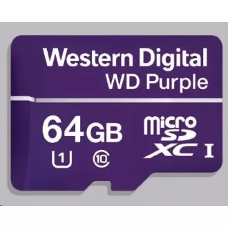Kartica WD MicroSDXC 64GB vijolična WDD064G1P0C razred 10, 16 TBW
