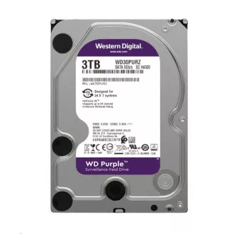 WD PURPLE WD33PURZ 3TB, SATA III 3,5", 256 MB, 175 MB/s, nizka raven hrupa, CMR WD PURPLE WD33PURZ 3TB, SATA III 3,5", 256 MB, 175 MB/s, nizka raven hrupa, CMR