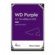 WD PURPLE WD43PURZ 4TB, SATA III 3,5", 256 MB, 175 MB/s, nizka raven hrupa, CMR