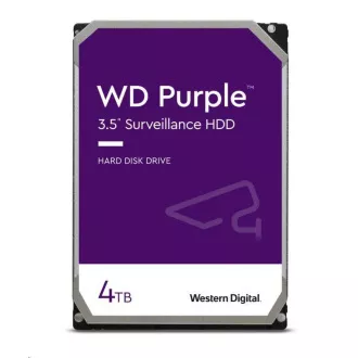 WD PURPLE WD43PURZ 4TB, SATA III 3,5", 256 MB, 175 MB/s, nizka raven hrupa, CMR