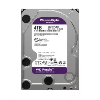 WD PURPLE WD43PURZ 4TB, SATA III 3,5", 256 MB, 175 MB/s, nizka raven hrupa, CMR