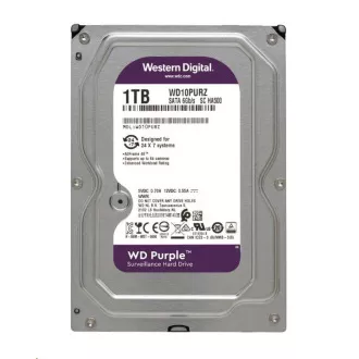 WD PURPLE WD11PURZ 1TB, SATA III 3,5", 64MB 5400RPM, 110MB/s, nizka raven hrupa, CMR