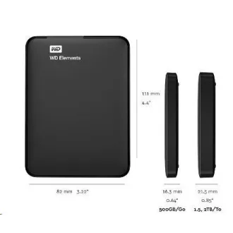 WD Elements Portable 6TB, zunanji trdi disk, USB 3.0, črn