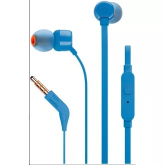 JBL T110 Črne naglavne slušalke, 3, 5 mm priključek, mikrofon, modre JBL T110 Črne naglavne slušalke, 3, 5 mm priključek, mikrofon, modre