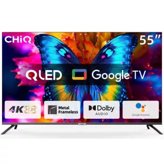 Televizor CHiQ U55QM8E 55", UHD, QLED, pametni, Google TV, dbx-tv, Dolby Audio, brez okvirja