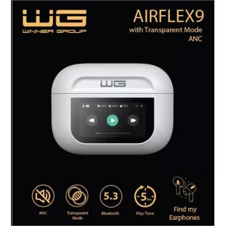 WG - Slušalke Bluetooth WG AirFlex 9 z zaslonom, Avatar, ANC, bele