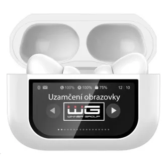 WG - Slušalke Bluetooth WG AirFlex 9 z zaslonom, Avatar, ANC, bele