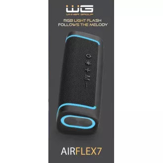 WG - Zvočnik Bluetooth WG AirFlex7, 10 W, TWS, LED, črn