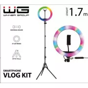 WG - Vlog Kit osnovni komplet za snemanje video blogov, z RGB LED lučjo in stativom 1,7 metra