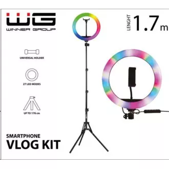 WG - Vlog Kit osnovni komplet za snemanje video blogov, z RGB LED lučjo in stativom 1,7 metra