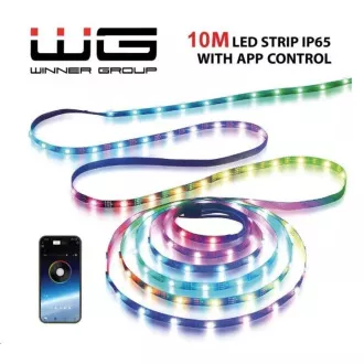 WG - Pametni LED trak WG11, 10 metrov, z aplikacijo, IP 65, z omrežnim napajalnikom