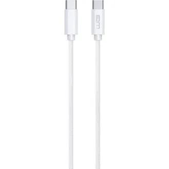 WG – Podatkovni kabel Type-C na Type-C, 2 metra, 3 A, 60 W, bel WG – Podatkovni kabel Type-C na Type-C, 2 metra, 3 A, 60 W, bel
