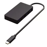 WG - HUB Type-C na 4x USB-A, USB 3.0, 5Gbps, črn