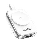 WG - Magnetna polnilna naprava USB-C za Apple Watch, bela in srebrna