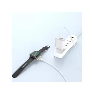 WG - Magnetna polnilna naprava USB-C za Apple Watch, bela in srebrna