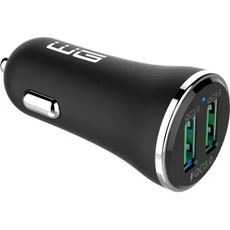 WG - Avtomobilski polnilec 2x USB-A 36W, QC 3.0   QC 3.0, črn