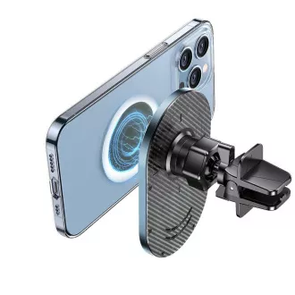 WG - Avtomobilski polnilec WG 27, 15 W, z brezžičnim polnjenjem za telefone iPhone s podporo MagSafe, siv