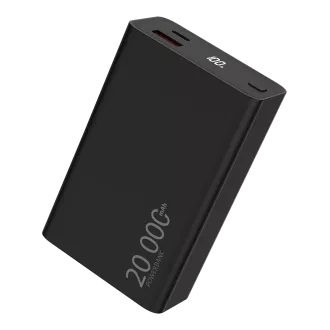 WG - Power Bank 20000 mAh, USB-C PD 20W   USB-A QC 22,5W, črna