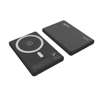 WG - Power Bank 5000 mAh, brezžična 15W   PD 20W, črna