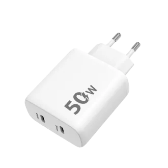 WG - Omrežni polnilec 2x USB-C 50W, 1x USB-C PD 30W   1x USB-C PD 20W, bel