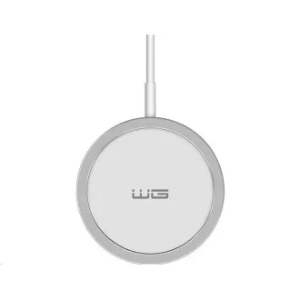 WG - Brezžični polnilec FAST MAGNET 15W, okrogel, bel