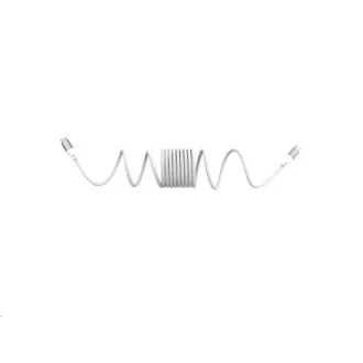 WG - Podatkovni kabel Type-C na Type-C, 1 meter, 3A, 60 W, magnetni samonavijalni, bel
