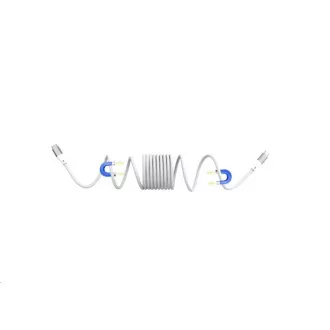 WG - Podatkovni kabel Type-C na Type-C, 1 meter, 3A, 60 W, magnetni samonavijalni, bel