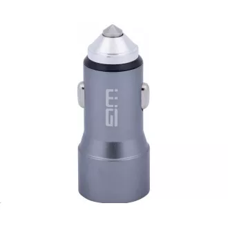 WG - Avtomobilski polnilec 2x USB 58, 5W, 1x USB-C PD 36W   1x USB-A 22,5W, srebrn