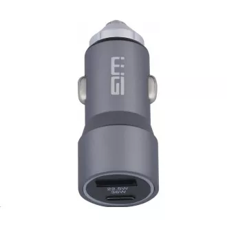 WG - Avtomobilski polnilec 2x USB 58, 5W, 1x USB-C PD 36W   1x USB-A 22,5W, srebrn