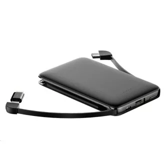 WG - Power Bank 5000 mAh, Micro USB   kabel tipa C   adapter Lightning, črna