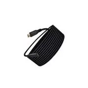 WG - Podaljšek USB-C (moški) do USB-C (ženski), 2 metra, najlonski oplet, črn