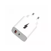 WG - Omrežni polnilec 2x USB, 1x USB-C PD 20W   1x USB-A QC 3.0 18W, bel