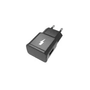 WG - Hitri omrežni polnilnik 1x USB-A, Quick Charge 3.0, 5V-9V-12V, črn