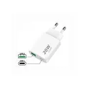 WG - Omrežni polnilec 2x USB, 1x USB-C PD 20W   1x USB-A QC3.0 18W, bel