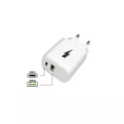 WG - Omrežni polnilec 2x USB, 1x USB-C PD PPS 3.0 30W   1x USB-A QC4 18W, bel