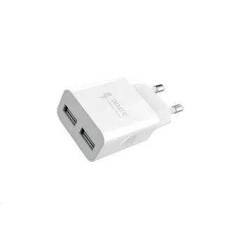 WG - Omrežni polnilnik 2x USB-A 2, 4A, bel