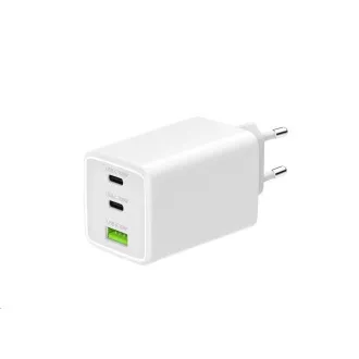 WG - GaN 100W omrežni polnilnik, 3x USB, 1x USB-A   2x USB-C, bel