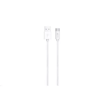 WG - Podatkovni kabel Type-C na USB-A / 2 m / 3A / najlonski oplet / bel