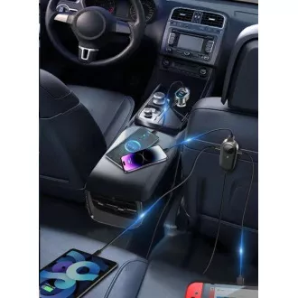 WG - Avtomobilsko polnilno vozlišče / 100 W / 6 priključkov USB / 2x USB-A   4x USB-C / s podaljškom