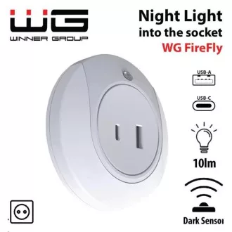 WG - LED nočna lučka z USB / WG FireFly / bela